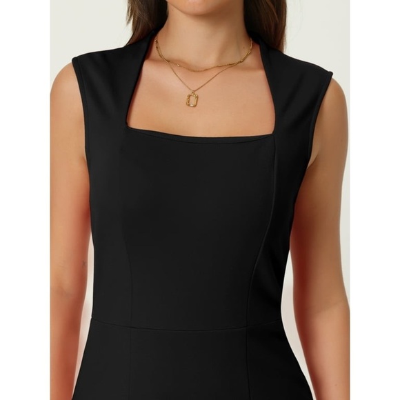 Andrew Marc Black Midi Dress size 8 - Picture 2 of 8